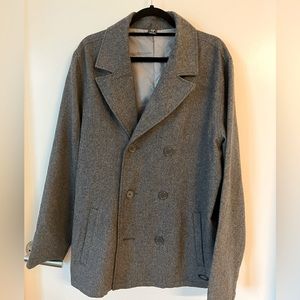 Oakley lightweight pea coat/jacket. Grey. Men’s large.